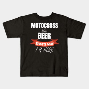 Motocross and beer Kids T-Shirt